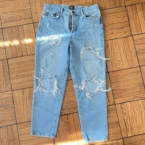 BDG High Rise Slim Straight Distressed Jeans Size 30